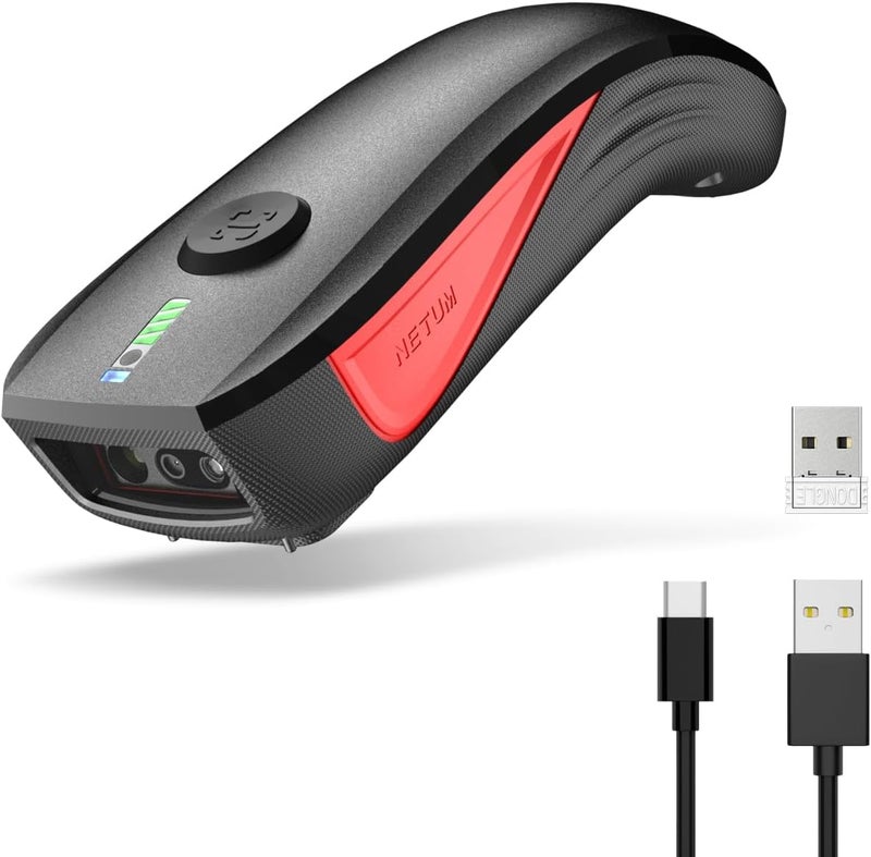 NETUM CS9501 Bluetooth QR Code Scanner– Upgraded Wireless Barcode Scanner with Zebra's Scan Engine, Portable 2D Code Reader for Inventory Management for Tablets, Android, iOS, PC and POS Systems - Image 1